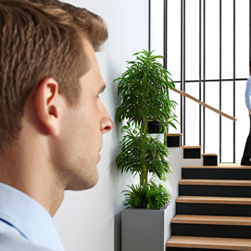 **

A person thoughtfully listening to constructive criticism in an office setting. Focus on a positive and open body language, suggesting receptiveness to feedback and a desire for self-improvement. Include elements representing growth and learning, like a plant or a staircase leading upwards.

**